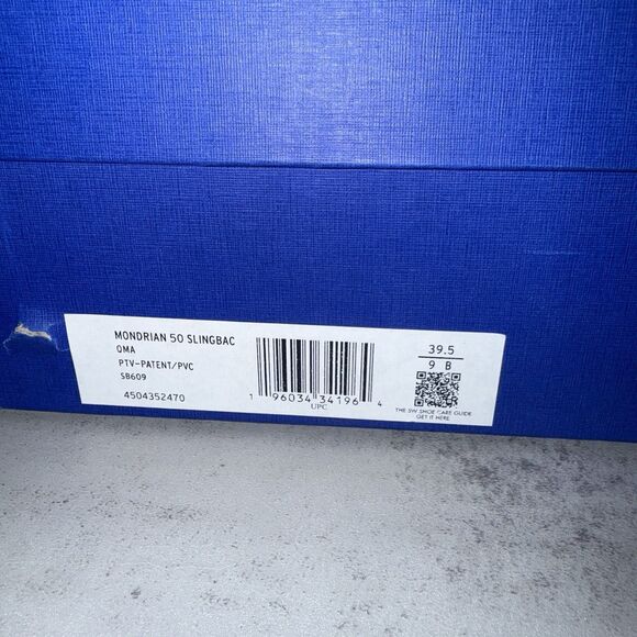 Stuart Weitzman Womens Mondrian 50 Slingback Poudre/Clear 9 B $450 Retail - Picture 6 of 12